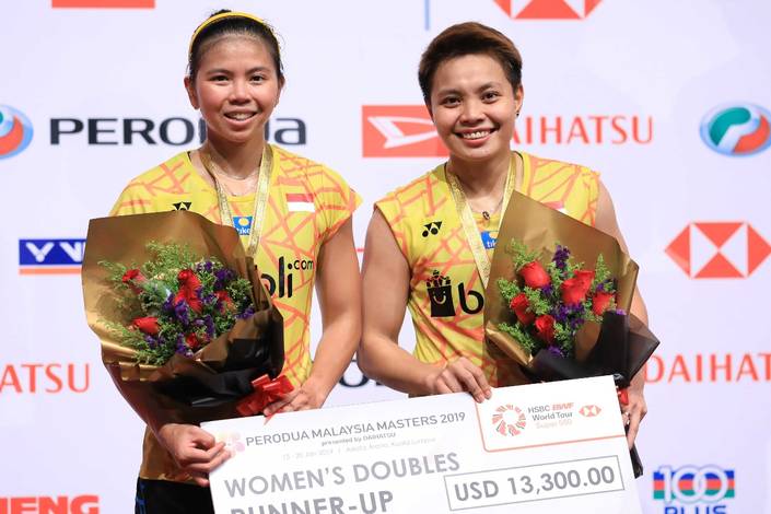 Greysia Polii/Apriyani Rahayu keluar sebagai runner up ganda putri Malaysia Masters 2019 BWF World Tour Super 500. Greysia Polii/Apriyani Rahayu keluar sebagai runner up ganda putri Malaysia Masters 2019 BWF World Tour Super 500.