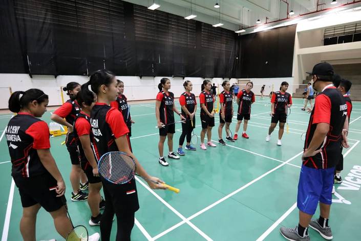Sesi latihan teknik perdana tim Uber 2022 di Bangkok, Thailand (Humas PP PBSI) Sesi latihan teknik perdana tim Uber 2022 di Bangkok, Thailand (Humas PP PBSI)
