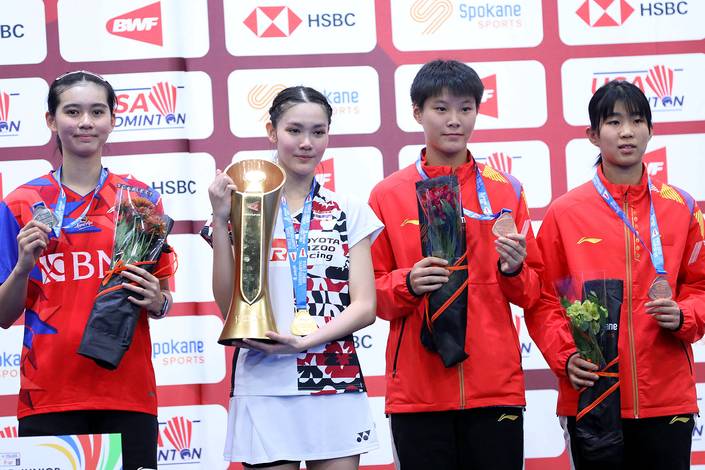 Chiara Marvella Handoyo, Pitchamon Opatniputh, Huang Lin Ran & Xu Wen Jing (Humas PP PBSI) Chiara Marvella Handoyo, Pitchamon Opatniputh, Huang Lin Ran & Xu Wen Jing (Humas PP PBSI)