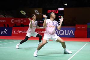 Fajar Alfian/Muhammad Rian Ardianto (Djarum Badminton/Edward Luhukay)