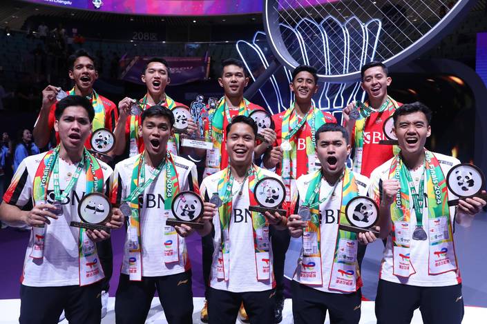 Tim Indonesia pada Piala Thomas 2024 (Humas PP PBSI)