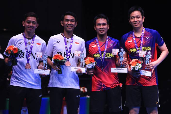 Muhammad Rian Ardianto/Fajar Alfian & Mohammad Ahsan/Hendra Setiawan (Humas PP PBSI) Muhammad Rian Ardianto/Fajar Alfian & Mohammad Ahsan/Hendra Setiawan (Humas PP PBSI)