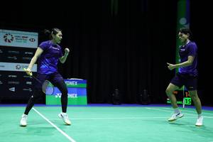 Indah Cahya Sari Jamil & Adnan Maulana (Humas PP PBSI)