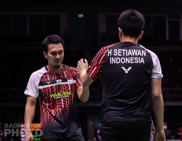 Selebrasi kemenangan Hendra Setiawan/Mohammad Ahsan (Indonesia). (Copyright: Badmintonphoto | Courtesy of BWF) Selebrasi kemenangan Hendra Setiawan/Mohammad Ahsan (Indonesia). (Copyright: Badmintonphoto | Courtesy of BWF)