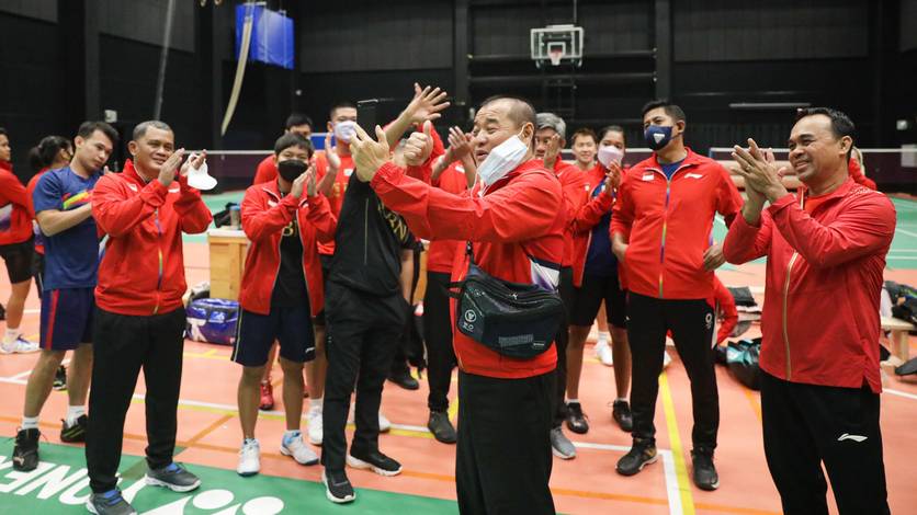 Tim bulu tangkis Indonesia di Piala Sudirman 2021 (Foto: PP PBSI)