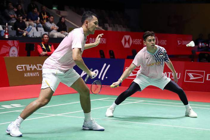 Fajar Alfian/Muhammad Rian Ardianto (Djarum Badminton/Edward Luhukay)