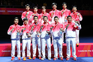 Tim Bulutangkis Putra Persembahkan Medali Emas di SEA Games 2015.