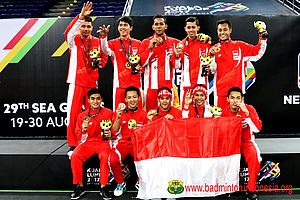 Tim Putra Menyumbang Medali Emas di SEA GAMES 2017 (foto: PBSI)