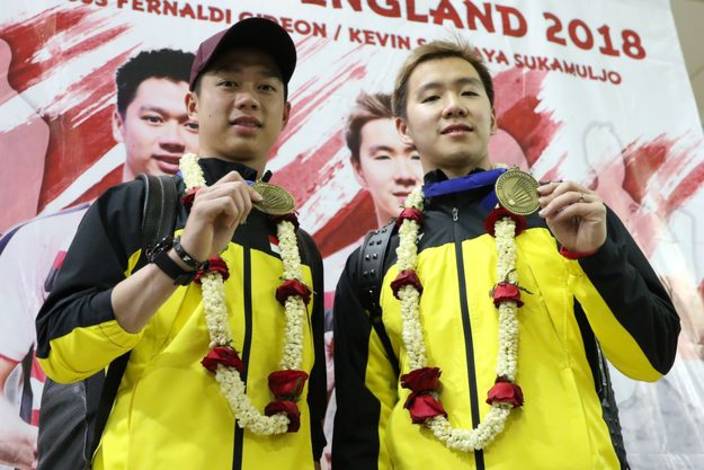 Marcus Fernaldi Gideon dan Kevin Sanjaya Sukamuljo Marcus Fernaldi Gideon dan Kevin Sanjaya Sukamuljo