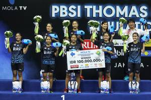Tim Uber Garuda juara Mola TV PBSI Thomas & Uber Cup Simulation 2020.