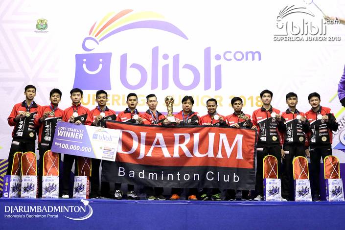 Tim beregu putra U-19 PB Djarum Kudus juara Blibli Superliga Junior 2018. Tim beregu putra U-19 PB Djarum Kudus juara Blibli Superliga Junior 2018.