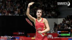 Carolina Marin (Spanyol) saat tampil di ajang Daihatsu Indonesia Masters 2020 BWF World Tour Super 500.