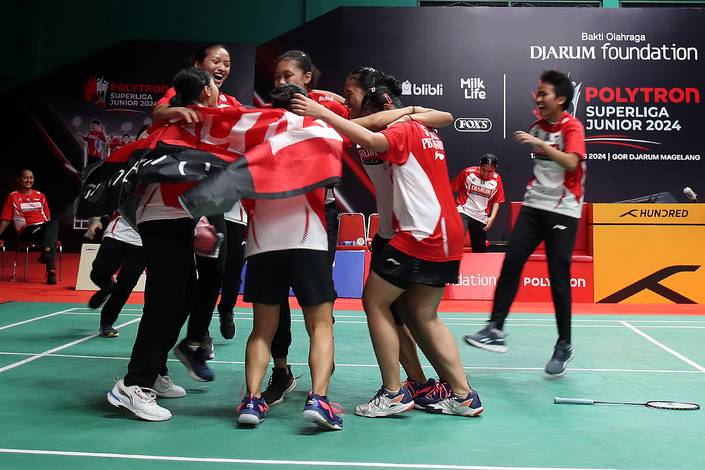 Tim Djarum A juara Polytron Superliga Junior 2024 (Djarum Badminton) Tim Djarum A juara Polytron Superliga Junior 2024 (Djarum Badminton)