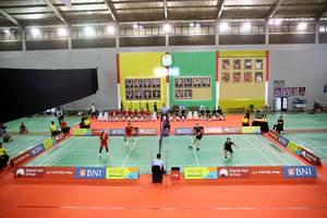Simulasi pertandingan menjelang Piala Sudirman 2025 (Djarum Badminton/Edward Luhukay)
