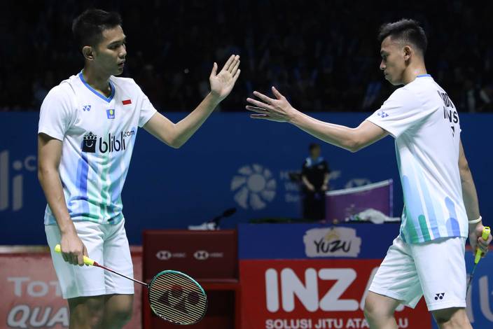 Fajar Alfian/Muhammad Rian Ardianto (Indonesia) celebration. (Foto: PBSI) Fajar Alfian/Muhammad Rian Ardianto (Indonesia) celebration. (Foto: PBSI)