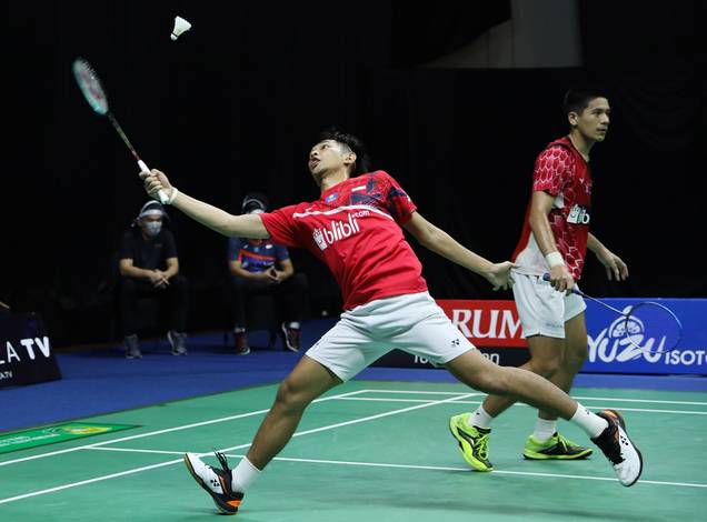Fajar Alfian/Yeremia Erich Yoche Yacob Rambitan menyambut pengembalian. Fajar Alfian/Yeremia Erich Yoche Yacob Rambitan menyambut pengembalian.