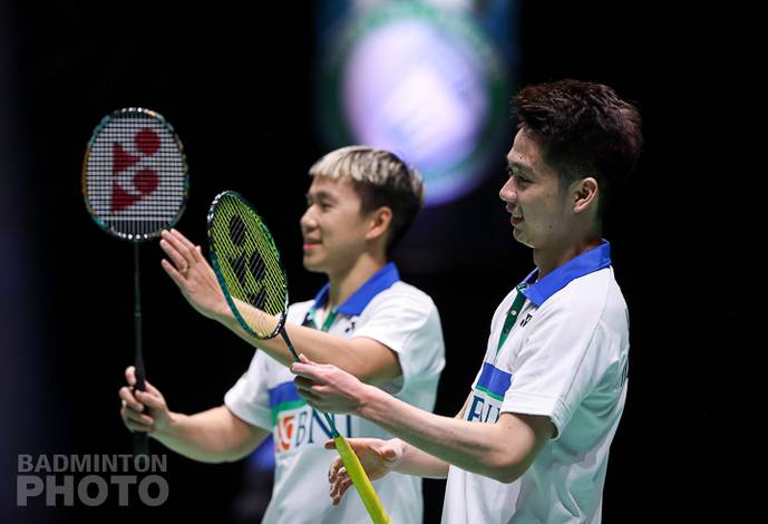 Ganda putra Indonesia, Kevin Sanjaya Sukamuljo/Marcus Fernaldi Gideon. (Copyright: Badmintonphoto | Courtesy of BWF) Ganda putra Indonesia, Kevin Sanjaya Sukamuljo/Marcus Fernaldi Gideon. (Copyright: Badmintonphoto | Courtesy of BWF)