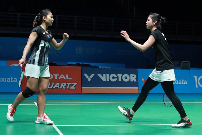 Selebrasi Ni Ketut Mahadewi Istarani/ Rizki Amelia Pradipta (Indonesia). Selebrasi Ni Ketut Mahadewi Istarani/ Rizki Amelia Pradipta (Indonesia).