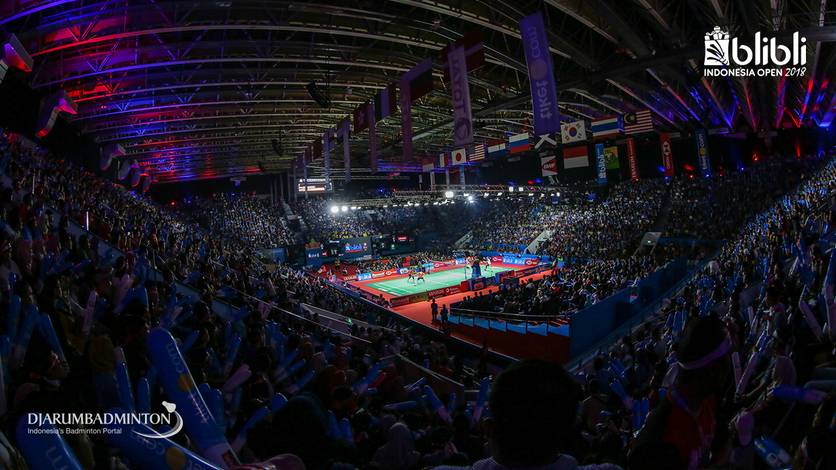 Suasana di Arena Blibli Indonesia Open 2018 Suasana di Arena Blibli Indonesia Open 2018
