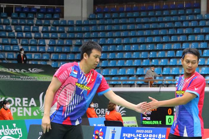 Hendra Setiawan & Mohammad Ahsan (Humas PP PBSI) Hendra Setiawan & Mohammad Ahsan (Humas PP PBSI)
