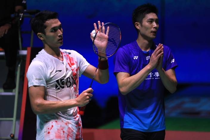 Jonatan Christie & Chou Tien Chen (Humas PP PBSI) Jonatan Christie & Chou Tien Chen (Humas PP PBSI)