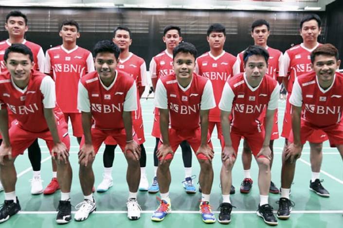 Skuad regu putra Indonesia pada Piala Thomas 2022 (Humas PP PBSI) Skuad regu putra Indonesia pada Piala Thomas 2022 (Humas PP PBSI)