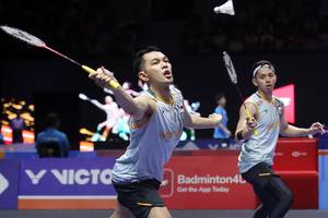 Fajar Alfian/Muhammad Rian Ardianto (Djarum Badminton/Edward Luhukay)