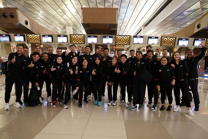 Skuad Indonesia bertolak ke Dubai guna mengikuti BAMTC 2023 (Humas PP PBSI)