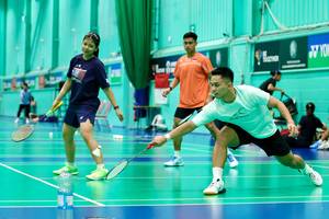 Felisha Alberta Nathaniel Pasaribu, Jafar Hidayatullah, & Amri Syahnawi (Humas PP PBSI)