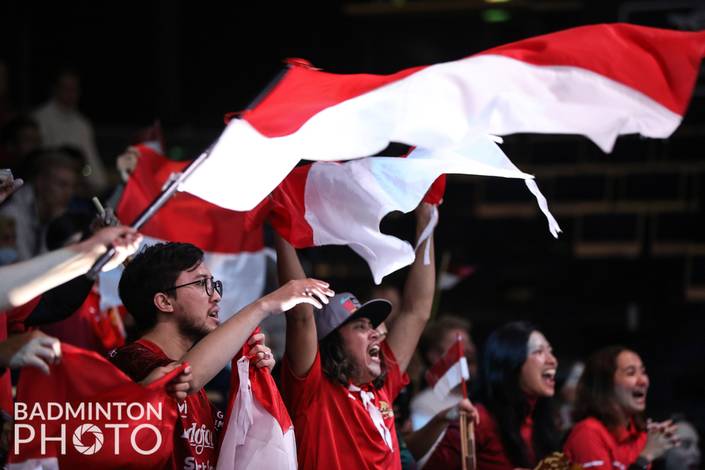 Para Suporter Indonesia di Energia Areena (Foto: Badminton Photo/Jnanesh Salian) Para Suporter Indonesia di Energia Areena (Foto: Badminton Photo/Jnanesh Salian)
