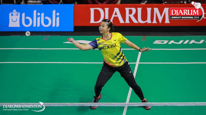 Ni Made Pranita Sulistya Devi (PB Exist) bersiap menyambut pengembalian. Ni Made Pranita Sulistya Devi (PB Exist) bersiap menyambut pengembalian.