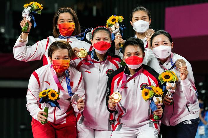 Para ganda putri peraih medali Olimpiade Tokyo 2020 (Foto: BADMINTONPHOTO/Shi Tang) Para ganda putri peraih medali Olimpiade Tokyo 2020 (Foto: BADMINTONPHOTO/Shi Tang)