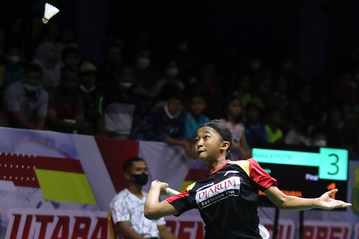 Salah seorang peserta Sirkuit Nasional B Medan, Sumatera Utara (Djarum Badminton) Salah seorang peserta Sirkuit Nasional B Medan, Sumatera Utara (Djarum Badminton)
