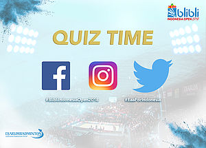 Kuis Berhadiah Tiket Masuk Blibli Indonesia Open 2018.
