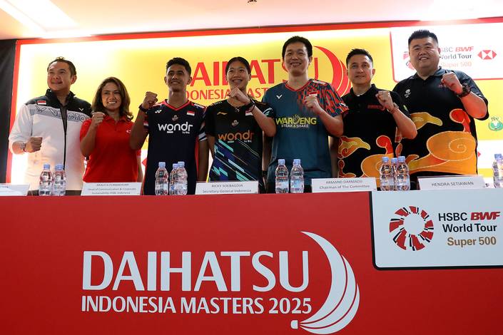 Jumpa pers Indonesia Masters 2025 (Djarum Badminton/Edward Luhukay)