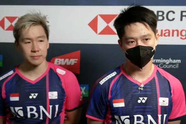 Marcus Fernaldi Gideon & Kevin Sanjaya Sukamuljo (Tangkapan Layar BWF TV)