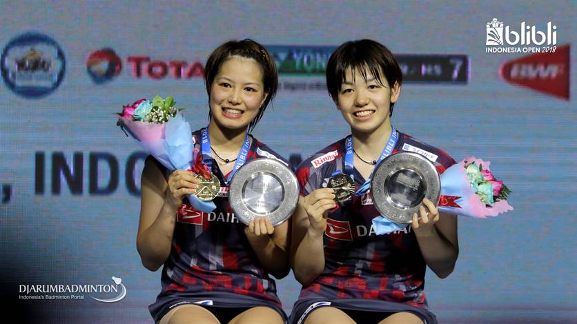 Yuki Fukushima/Sayaka Hirota Juara Ganda Putri Blibli Indonesia Open Yuki Fukushima/Sayaka Hirota Juara Ganda Putri Blibli Indonesia Open