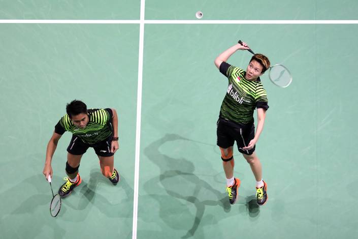Tontowi Ahmad/Liliyana Natsir di Laga Ketiga Dubai Superseries Finals 2017. (foto: PBSI) Tontowi Ahmad/Liliyana Natsir di Laga Ketiga Dubai Superseries Finals 2017. (foto: PBSI)