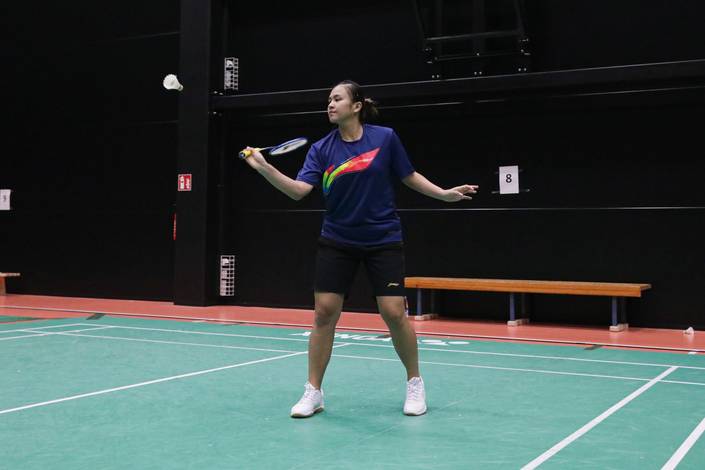 Melati Daeva Oktavianti di sela latihan hari kedua di Vantaa, Finlandia. (Dok PP PBSI) Melati Daeva Oktavianti di sela latihan hari kedua di Vantaa, Finlandia. (Dok PP PBSI)