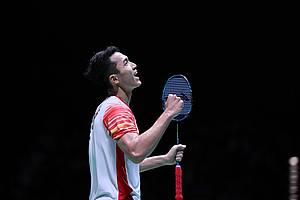 Selebrasi Jonatan Christie (Indonesia).