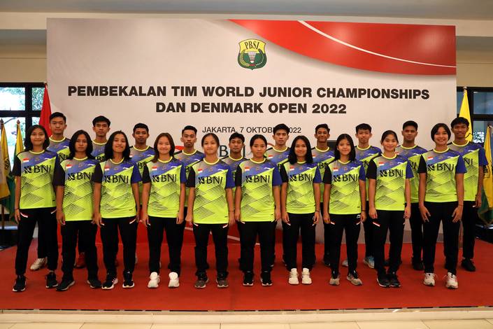Pelepasan Tim Junior Indonesia ke Kejuaraan Dunia Junior 2022 (Humas PP PBSI) Pelepasan Tim Junior Indonesia ke Kejuaraan Dunia Junior 2022 (Humas PP PBSI)
