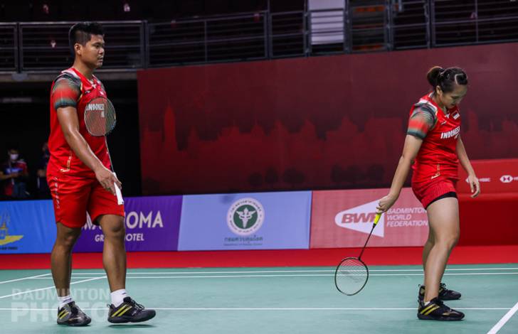 Ekspresi kekecewaan Praveen Jordan/Melati Daeva OKtavianti (Indonesia). (Copyright: Badmintonphoto | Courtesy of BWF) Ekspresi kekecewaan Praveen Jordan/Melati Daeva OKtavianti (Indonesia). (Copyright: Badmintonphoto | Courtesy of BWF)