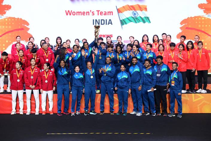 Tim putri India juara BATC 2024 (Humas PP PBSI) Tim putri India juara BATC 2024 (Humas PP PBSI)