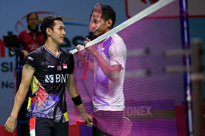 Jonatan Christie & Chico Aura Dwi Wardoyo (Humas PP PBSI) Jonatan Christie & Chico Aura Dwi Wardoyo (Humas PP PBSI)