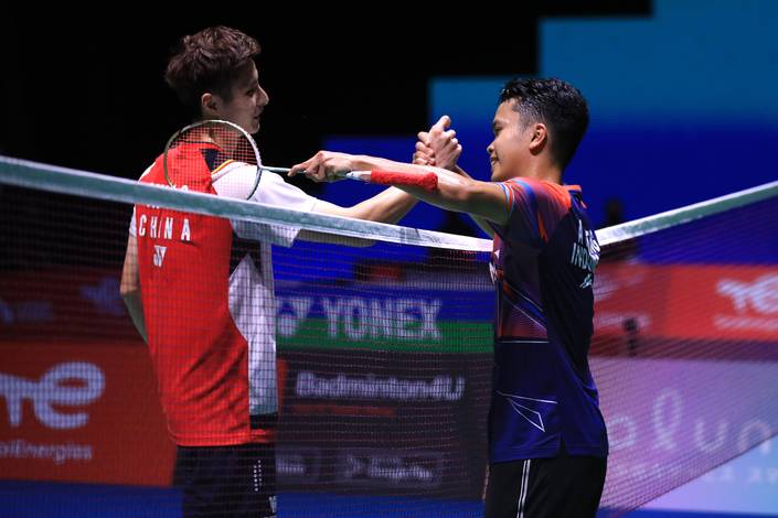 Shi Yu Qi & Anthony Sinisuka Ginting (Humas PP PBSI) Shi Yu Qi & Anthony Sinisuka Ginting (Humas PP PBSI)