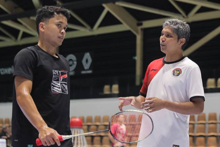 Anthony Sinisuka Ginting & Irwansyah (Humas PP PBSI) Anthony Sinisuka Ginting & Irwansyah (Humas PP PBSI)