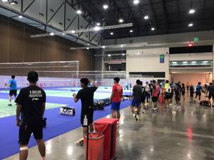 Suasana persiapan sesi latihan tim Indonesia. (Foto: PBSI)