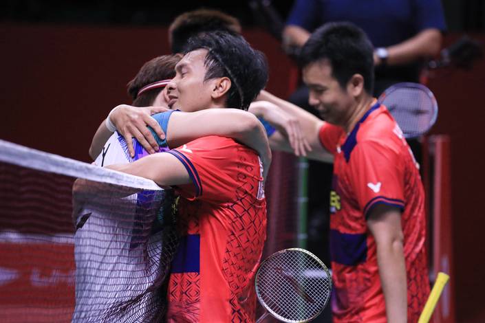 Ong Yew Sin/Teo Ee Yi & Mohammad Ahsan/Hendra Setiawan (Humas PP PBSI) Ong Yew Sin/Teo Ee Yi & Mohammad Ahsan/Hendra Setiawan (Humas PP PBSI)