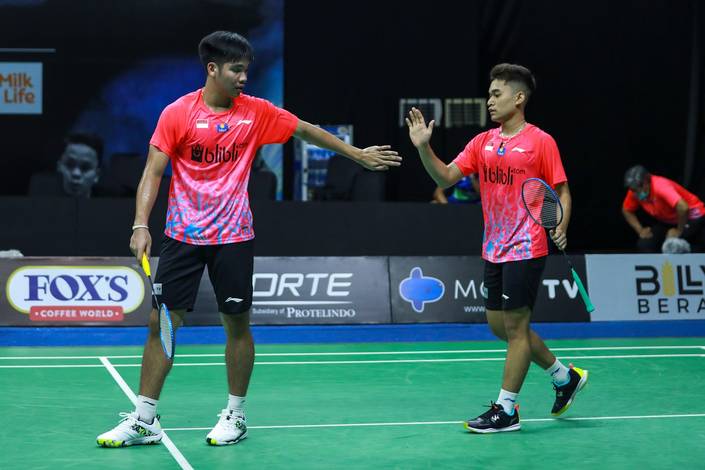Daniel Mathin/Leo Rolly Carnando (tim Garuda) berhasil memetik kemenangan atas Kevin Sanjya Sukamuljo/Marcus Fernaldi Gideon dan Hendra Setiawan/Mohammad Ahsan. Daniel Mathin/Leo Rolly Carnando (tim Garuda) berhasil memetik kemenangan atas Kevin Sanjya Sukamuljo/Marcus Fernaldi Gideon dan Hendra Setiawan/Mohammad Ahsan.