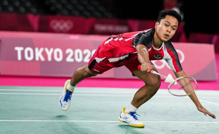 Anthony Sinisuka Ginting (Indonesia) menghadang serangan. (Foto: BADMINTONPHOTO - Shi Tang) Anthony Sinisuka Ginting (Indonesia) menghadang serangan. (Foto: BADMINTONPHOTO - Shi Tang)